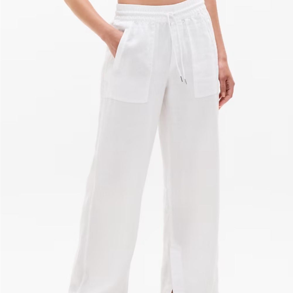 Athleta Women's Retreat High Rise Linen Wide Leg Pant
